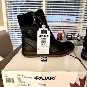 Pajar Size 10 insulated,waterproof boots.  Black with red stitching